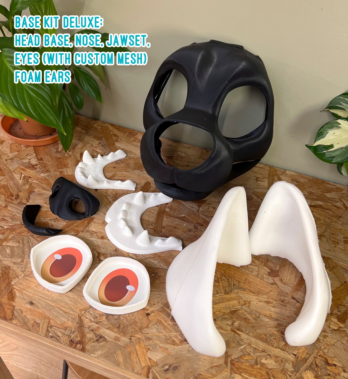 Canine toony moving jaw head base