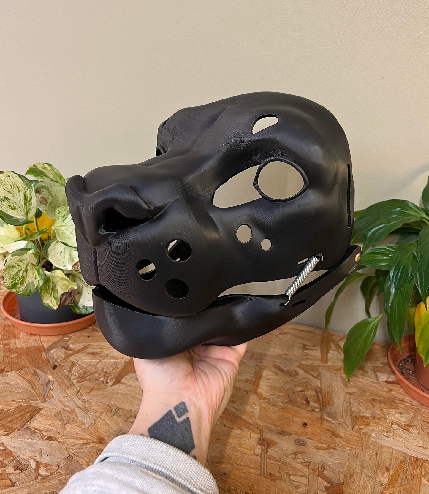 3D Printed realistic big cat fursuit base