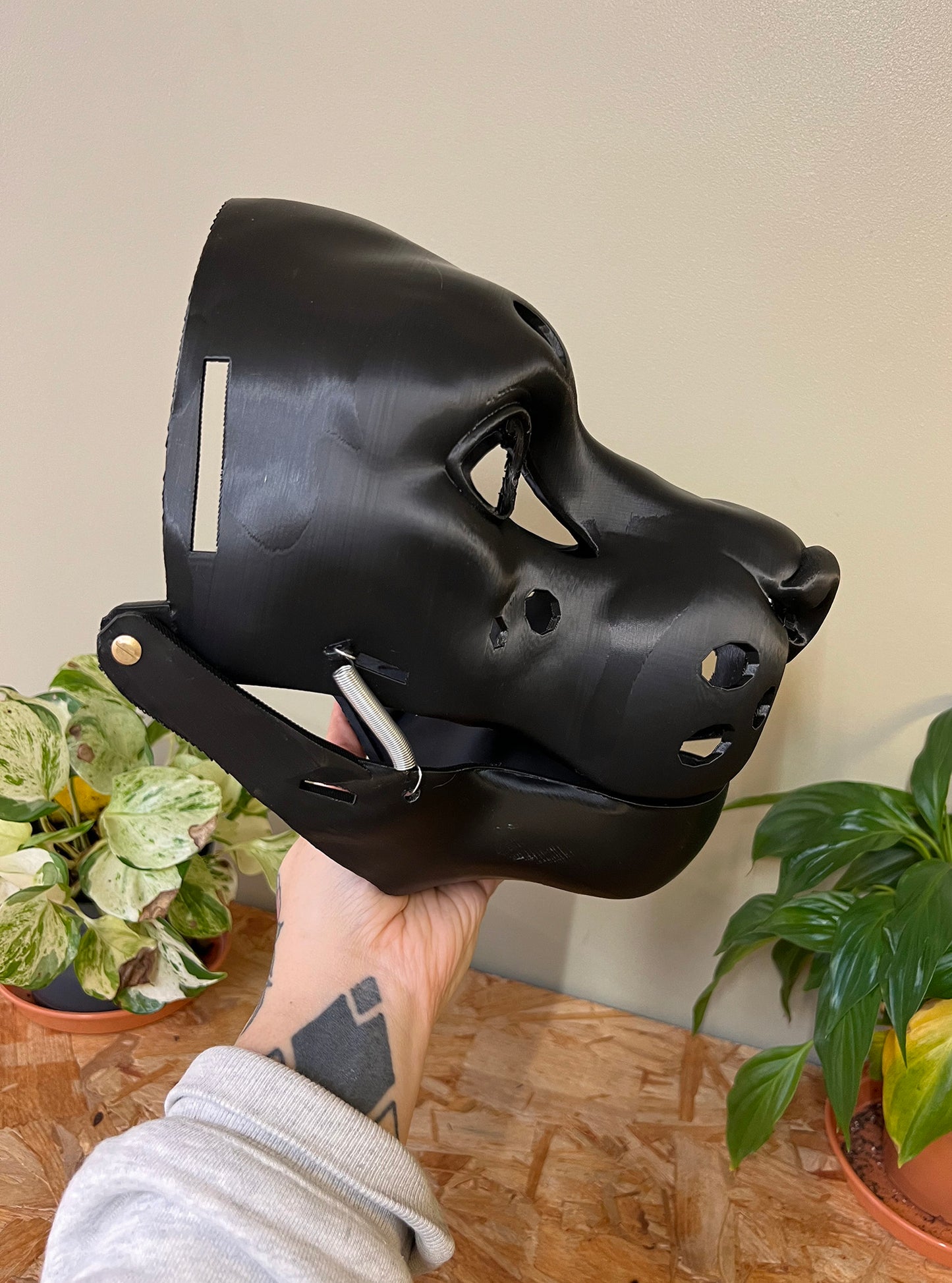 3D Printed realistic big cat fursuit base