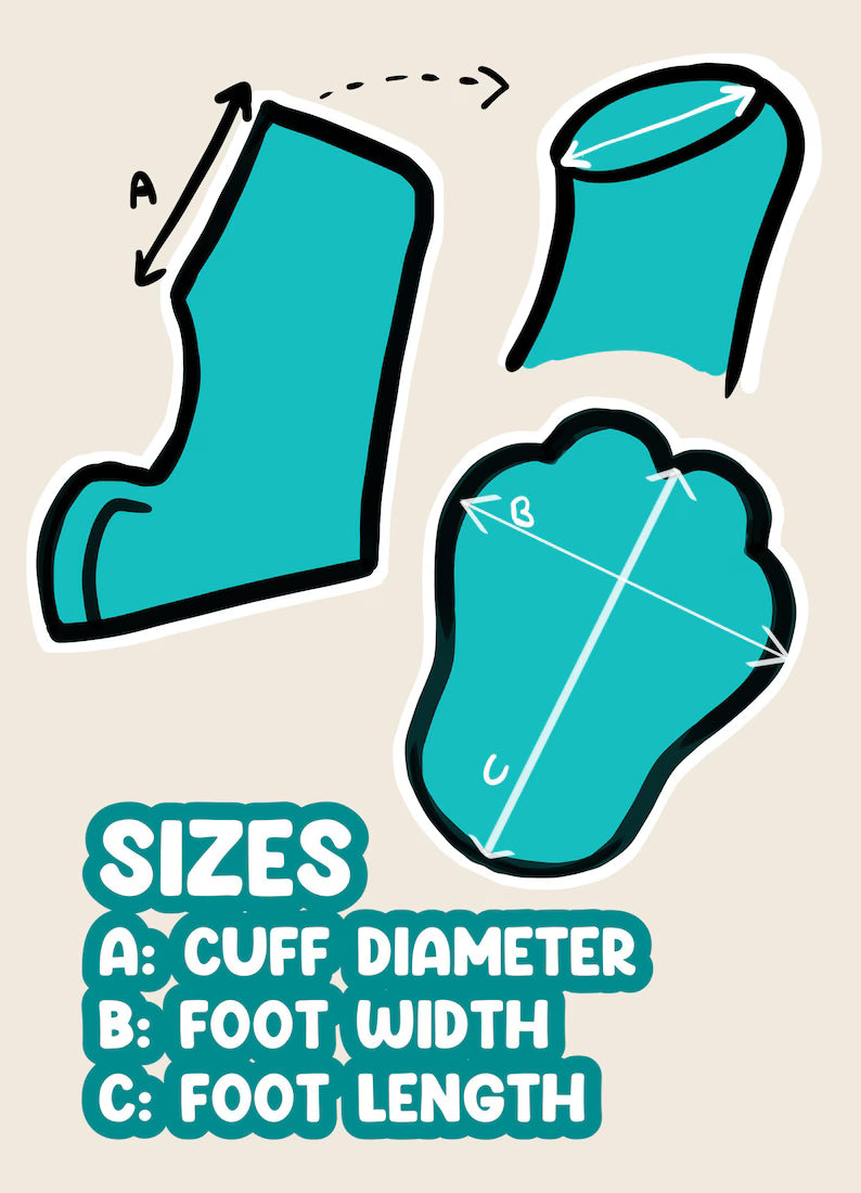 TPU Flexible digitigrade fursuit feet paws